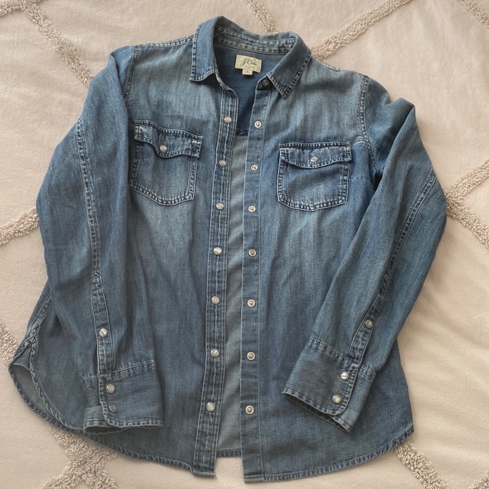 JCrew denim button up shirt